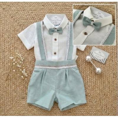 Completo in cotone bambino verde