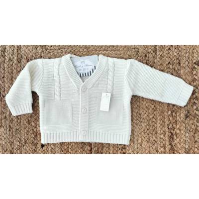 Cardigan cotone panna