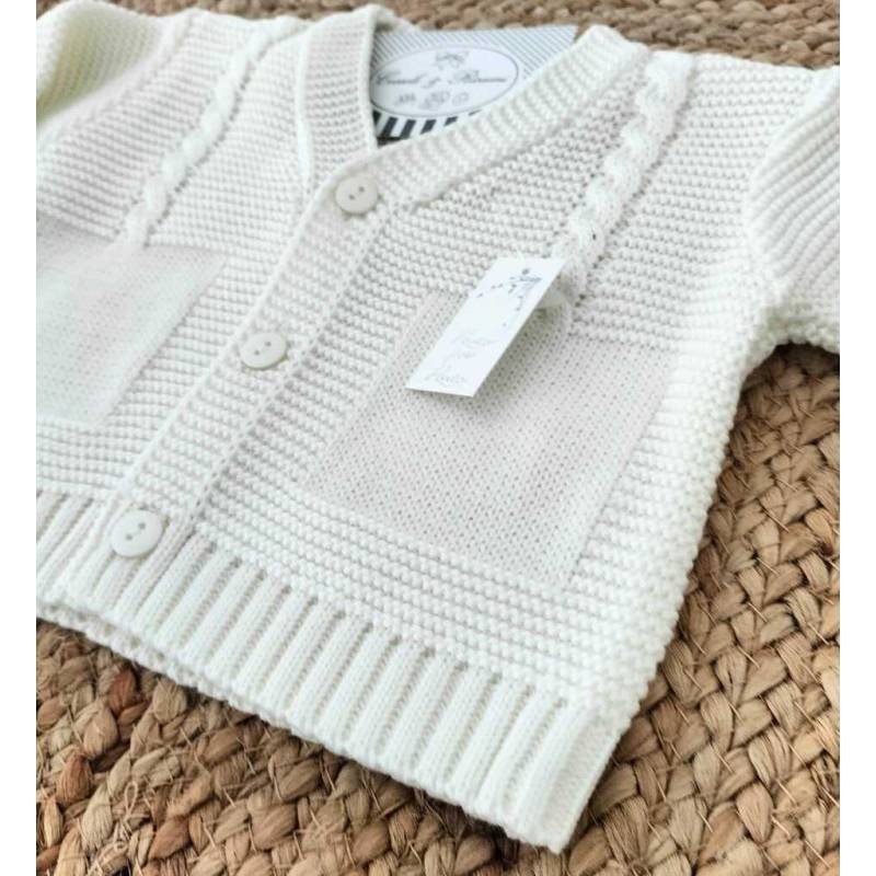 Cardigan cotone panna