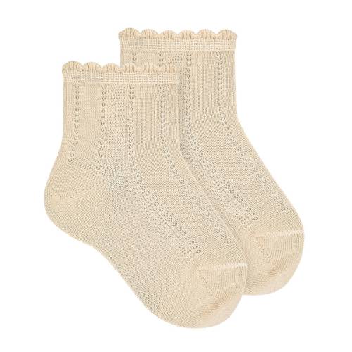Calzino in cotone Condor colore lino 2