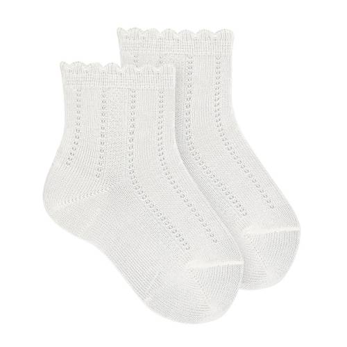 Calzino corto Condor cotone panna 2