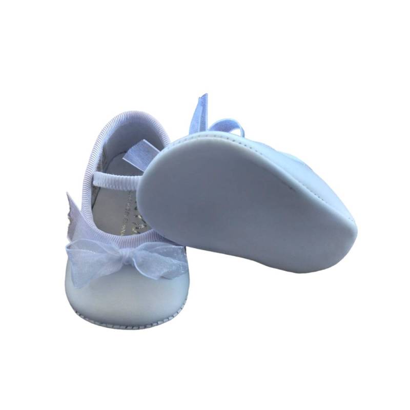 Soft shoes christening baby girl - 