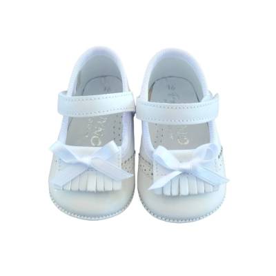 Bebé recién nacido zapatos suaves bautizo blanco - 