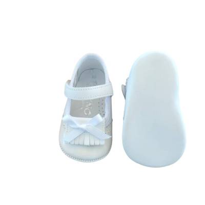 Bebé recién nacido zapatos suaves bautizo blanco - 