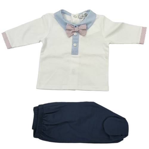 Weiß und blau 1 Monat klinische Baby Junge Geburt Anzug Ninnaoh - 
