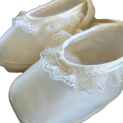 Elegante Babyschuhe zur Taufe Größe 16 - 