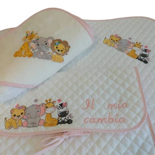 Cambio baby busta cambio ed accappatoio neonata - 