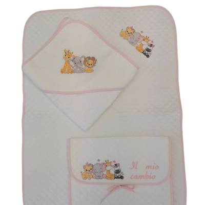 Baby changing bag and newborn bathrobe - 