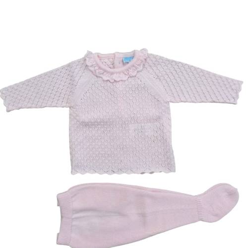 Cobertura de fio de algodão recém-nascido rosa 1 mês -  2