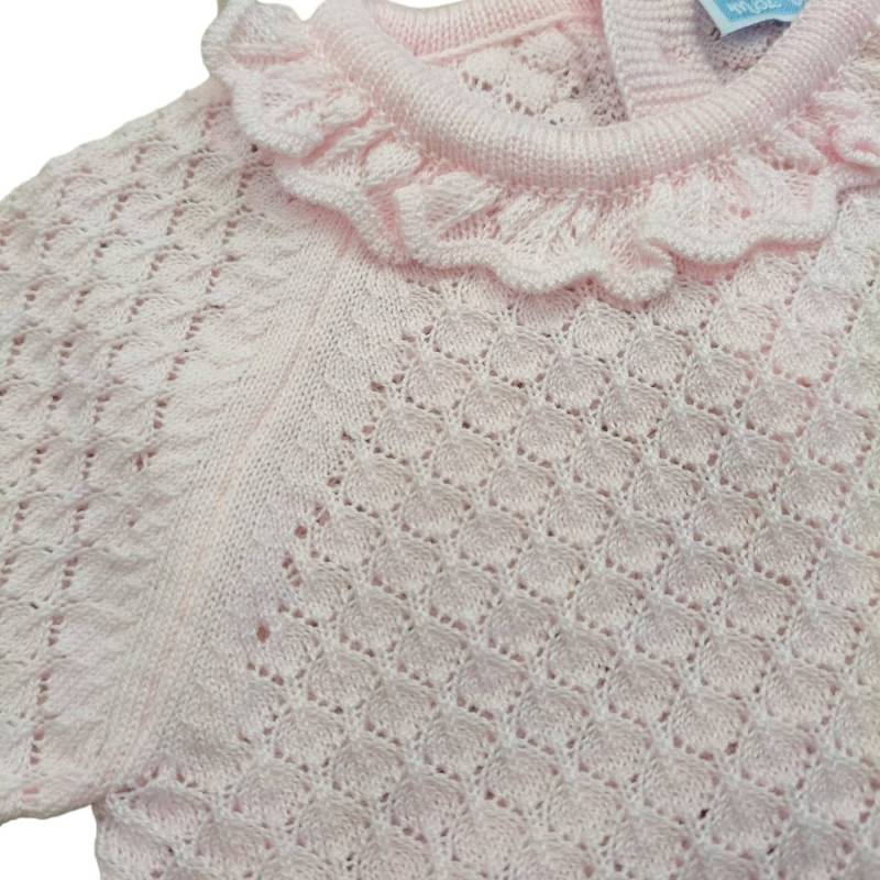 Coprifasce filo di cotone neonata rosa 1 mese - 