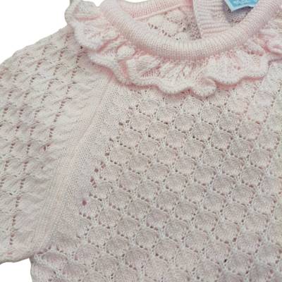 Coprifasce filo di cotone neonata rosa 1 mese - 