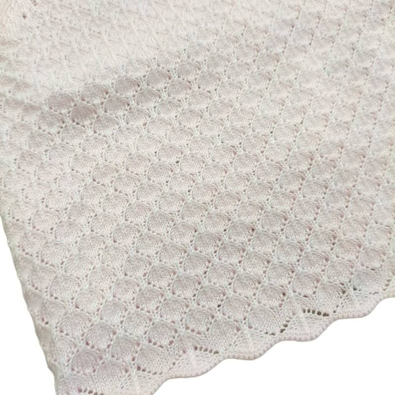 Coprifasce filo di cotone neonata rosa 1 mese - 