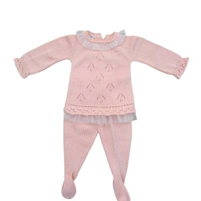 Coprifasce filo di cotone neonata rosa 1 e 3 mesi - 