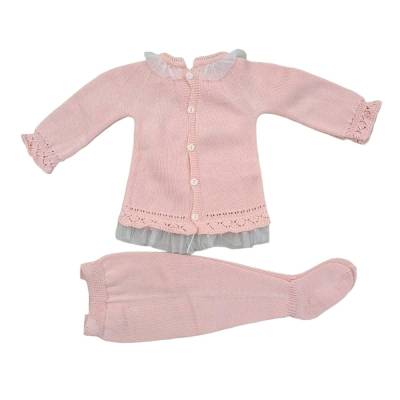 Funda de hilo de algodón rosa recién nacido 1 y 3 meses - 