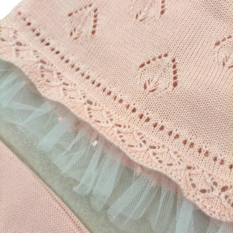 Couvre-fil en coton nouveau-né rose 1 et 3 mois - 