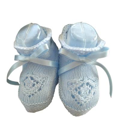 Zapatitos de hilo de algodón azul claro - 