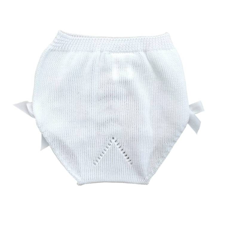 Funda de hilo de algodón blanco para recién nacido de 3 y 6 meses - 