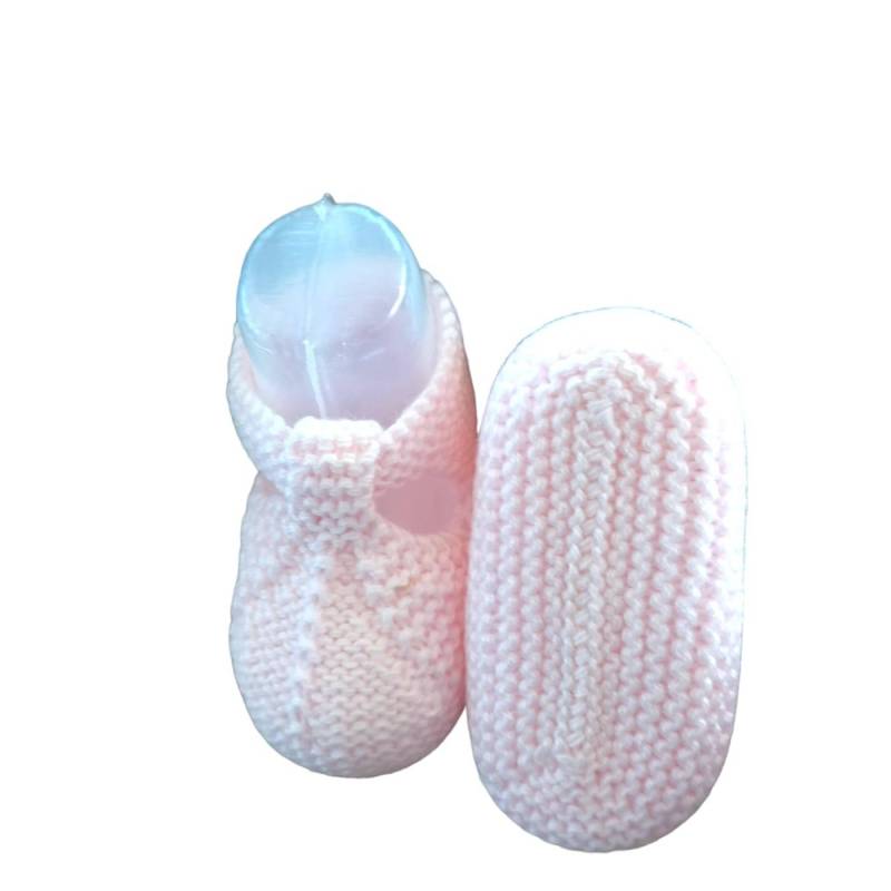 Bottines en laine mélangée rose pâle - 