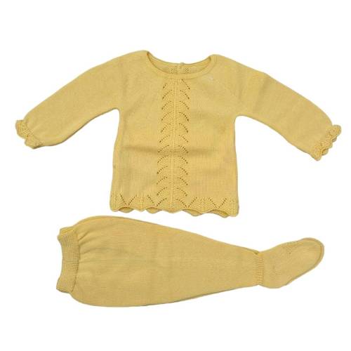 Funda de hilo de algodón amarillo 3 meses - 