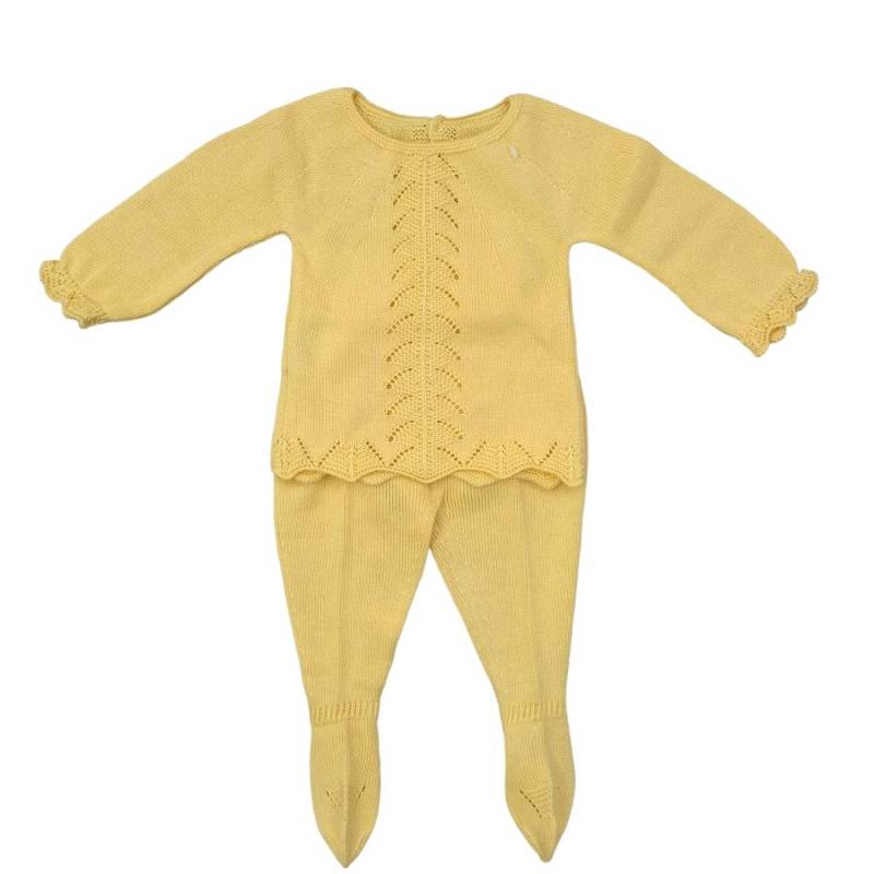 Funda de hilo de algodón amarillo 3 meses - 