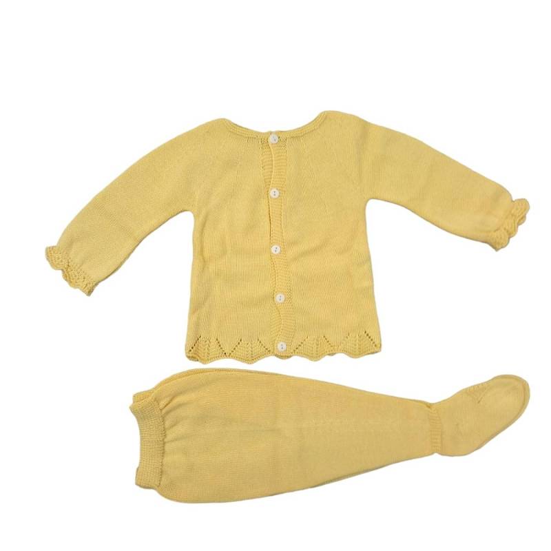 Funda de hilo de algodón amarillo 3 meses - 
