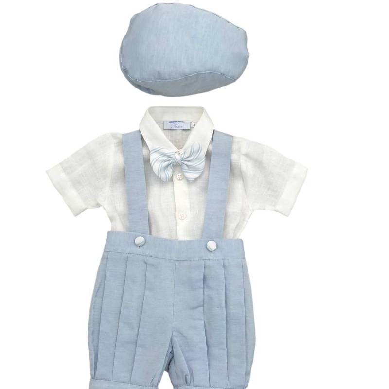 Elegant christening and ceremony outfit for newborn baby 3 months with hat - 