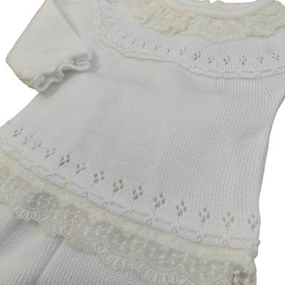 Couverture en fil de coton blanc - 