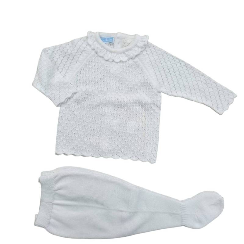 Baby Shawer Ideas para bebés - Funda de hilo de algodón blanco - Vendita Abbigliamento Neonato