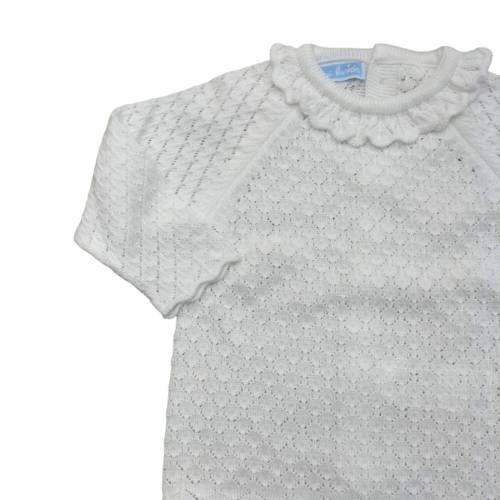 Couverture en fil de coton blanc -  2