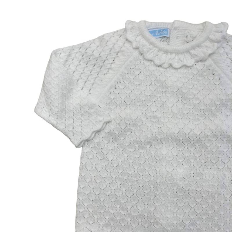 Coprifasce in filo di cotone bianco - 