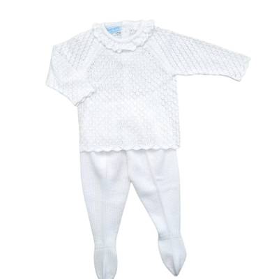 Couverture en fil de coton blanc - 