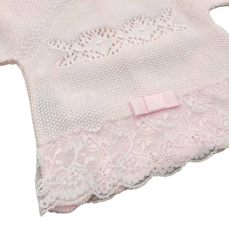 Tutine e Coprifasce Neonata Primavera Estate - Coprifasce in filo di cotone rosa 1 mese - Vendita Abbigliamento Neonato