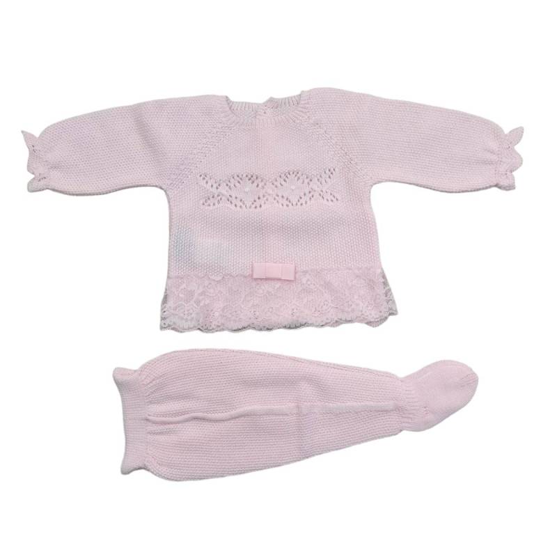 Cobertura de fio de algodão cor-de-rosa 1 mês - 