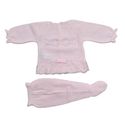 Cobertura de fio de algodão cor-de-rosa 1 mês - 