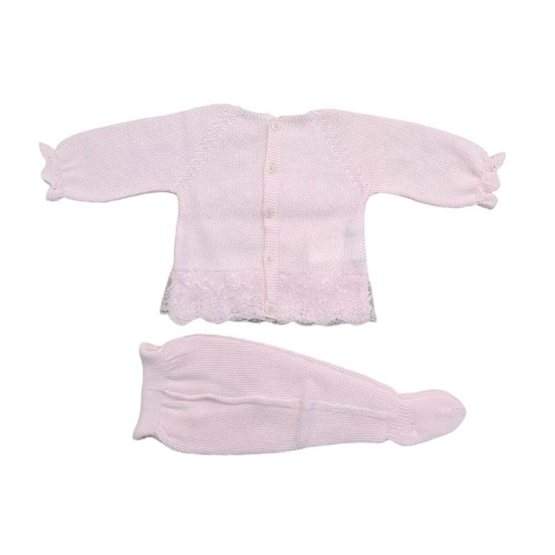 Cobertura de fio de algodão cor-de-rosa 1 mês - 