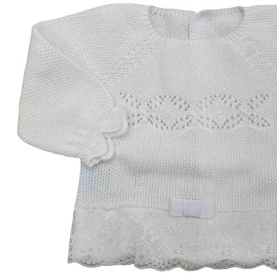 Baby white cotton thread cover - 