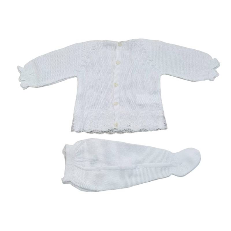 Funda de hilo de algodón blanco bebé - 