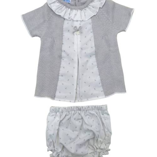 Conjunto bebé niña con coulottes -  2