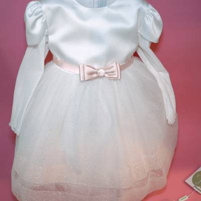 Robe de baptême avec bandeau pour bébé fille Minù 18 mois - 