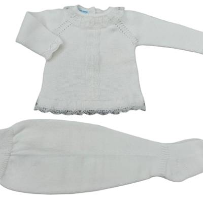 Couverture en fil de coton crème 3 mois - 