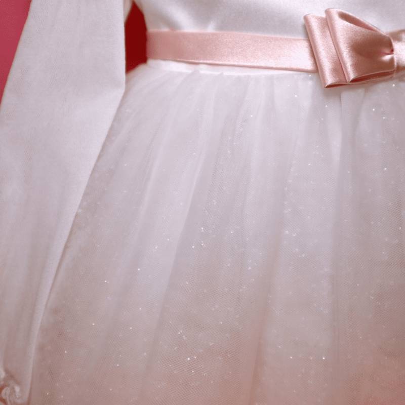 Vestitino cerimonia Battesimo con fascetta per bambina Minù 18 mesi - 