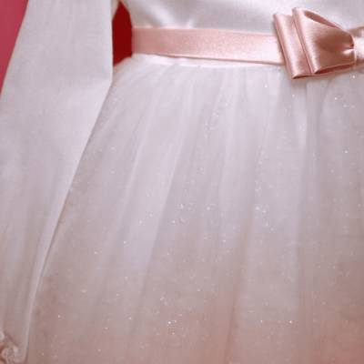 Vestitino cerimonia Battesimo con fascetta per bambina Minù 18 mesi - 