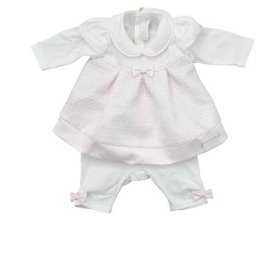 Newborn baby dress Minù in cotton - 