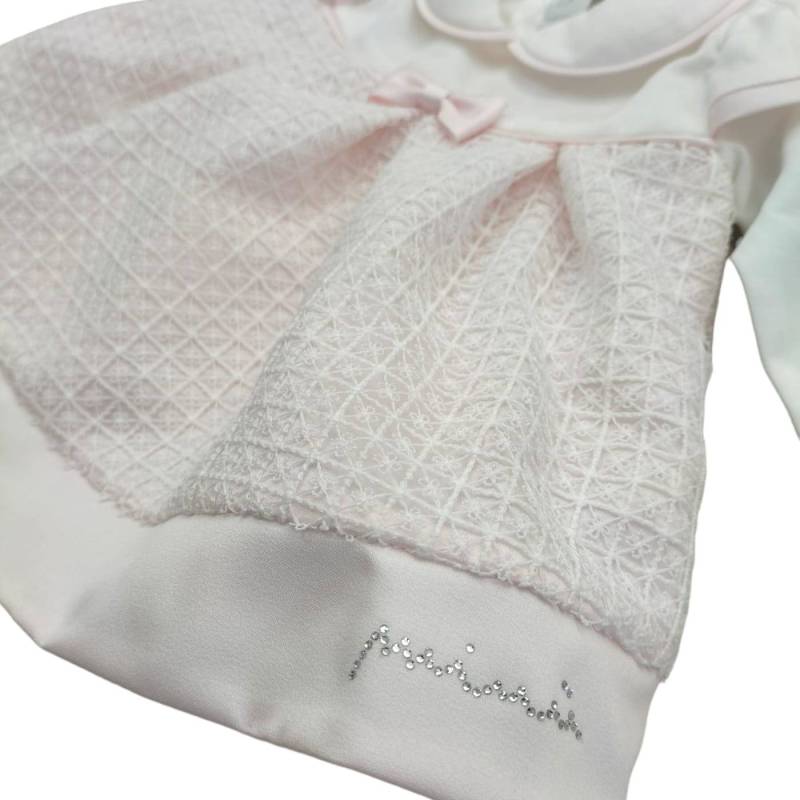 Newborn baby dress Minù in cotton - 