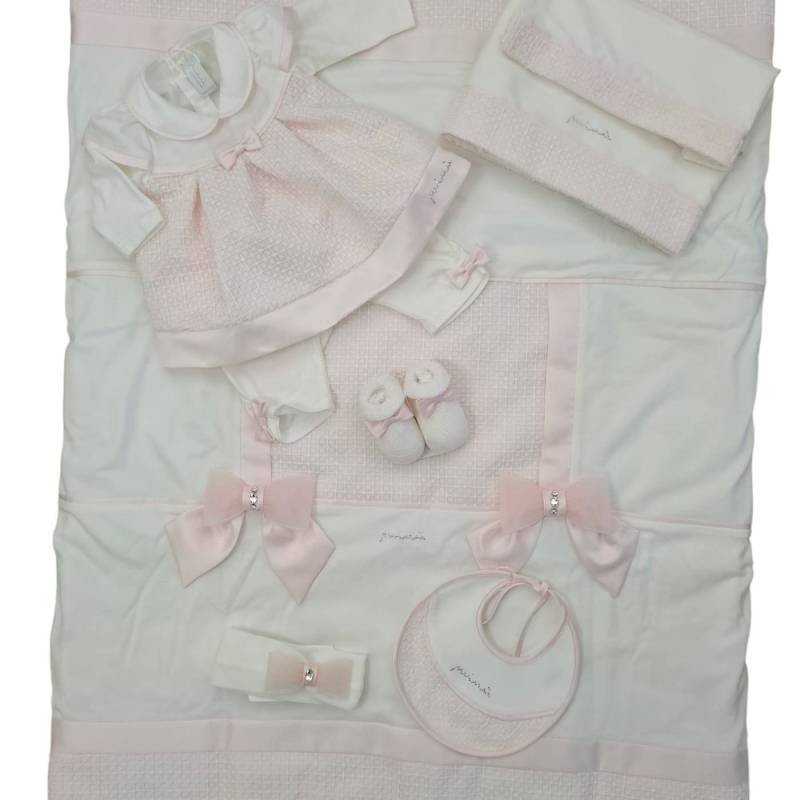 Neugeborenes Babykleid Minù aus Baumwolle - 