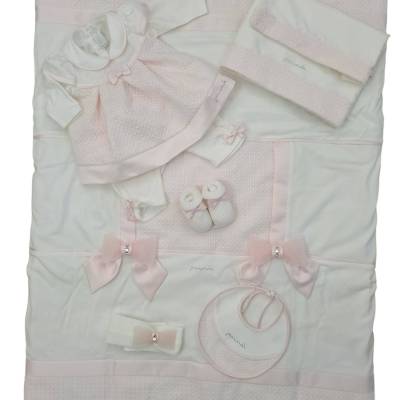Newborn baby dress Minù in cotton - 