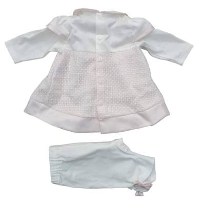 Neugeborenes Babykleid Minù aus Baumwolle - 
