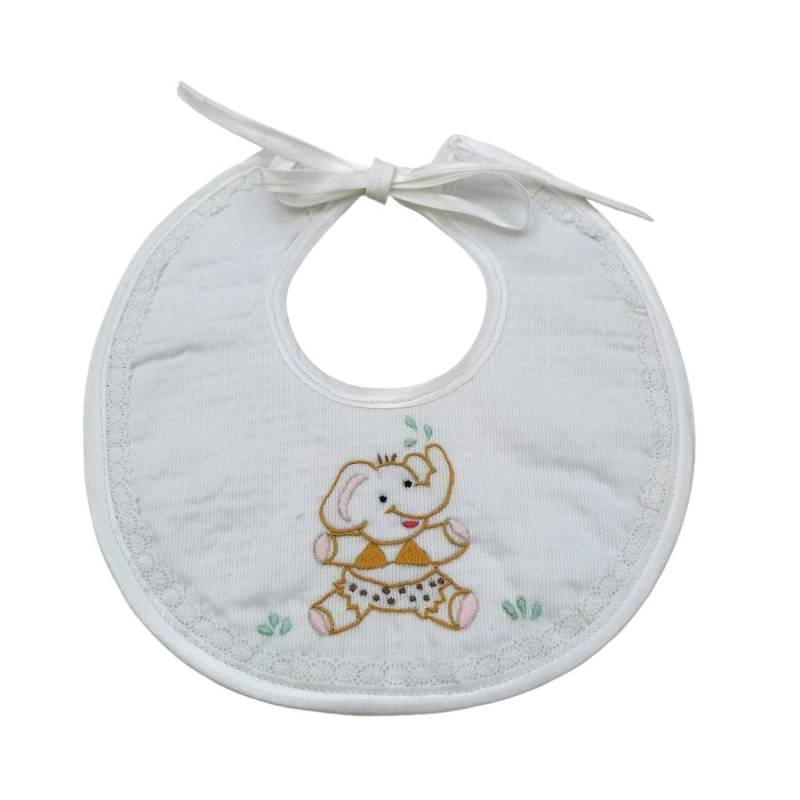 Hand-embroidered baby bib - 