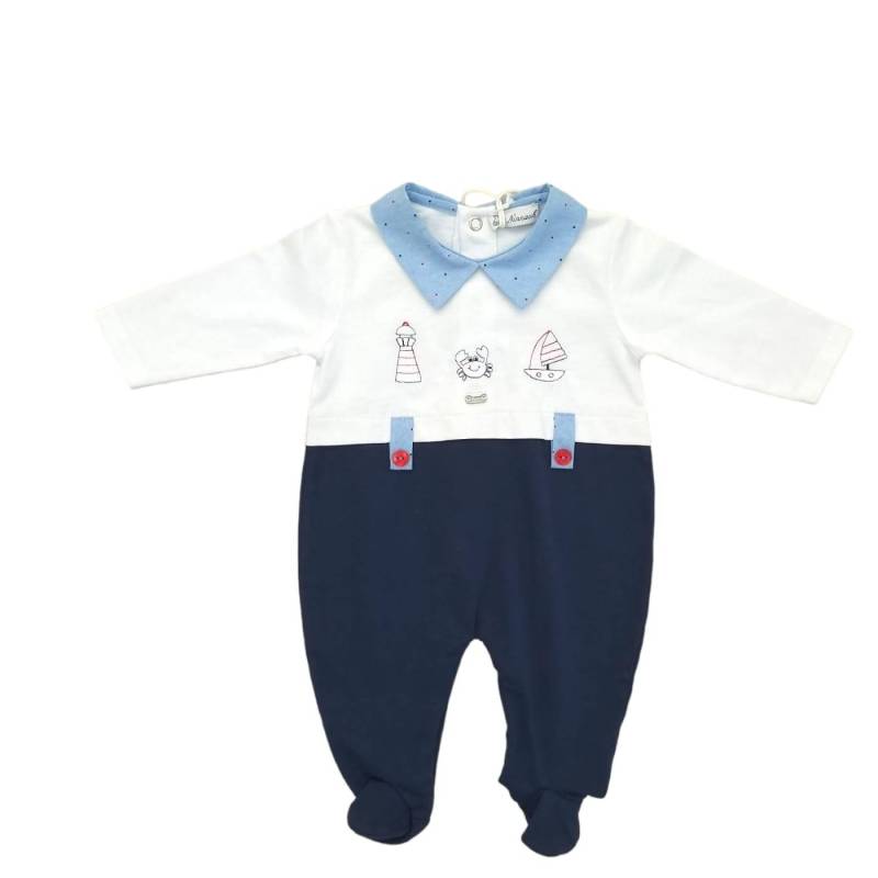 Pijamas y cubrepiés para recién nacidos Primavera Verano - Pelele de algodón para bebé Ninnaoh 1 mes - Vendita Abbigliam