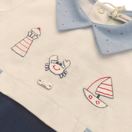 Cotton baby sleepsuit Ninnaoh 1 month -  2